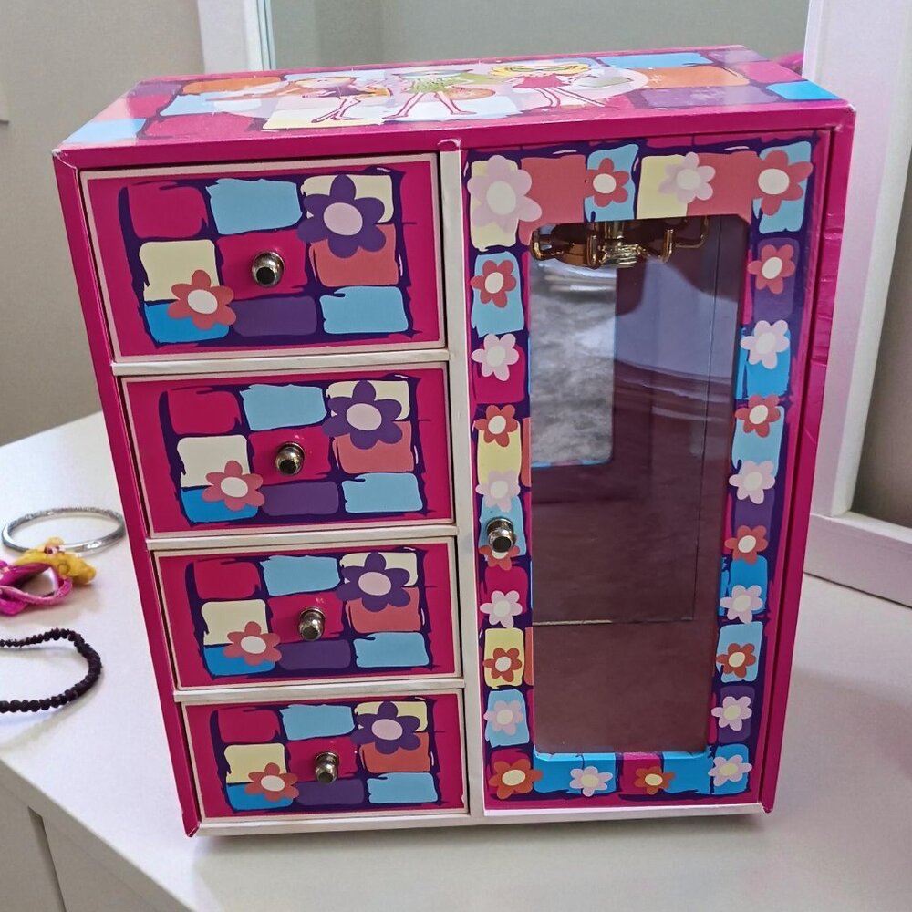 🌸 Y2K Groovy Flower Power Vanity Jewelry Box 💖 Bratz Aesthetic
